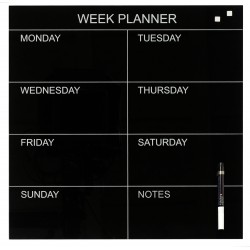 Lavagna magnetica in vetro  weekplanner NAGA