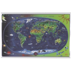 Mappa del mondo poster per bambini di NAGA