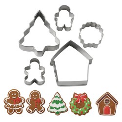 Set 5 tagliapasta villaggio babbo natale WILTON